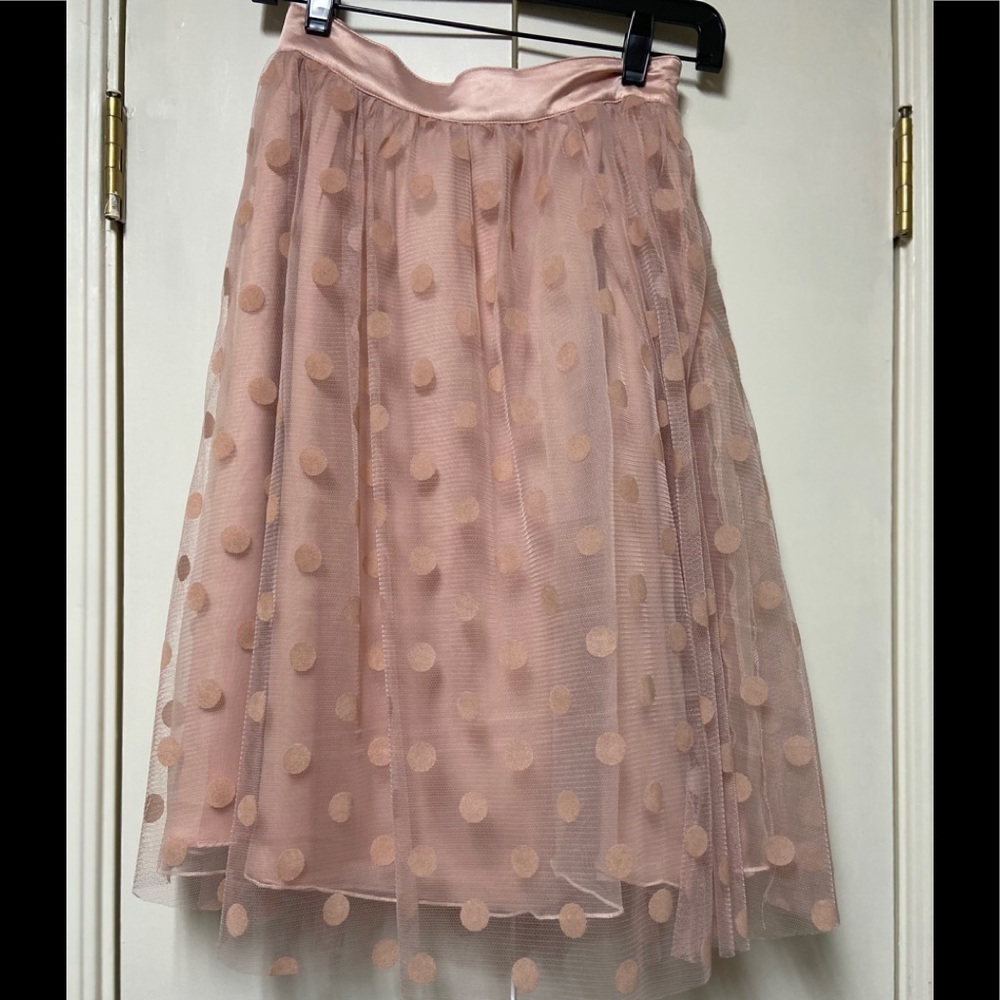 Pink tulle polka dot skirt from online boutique